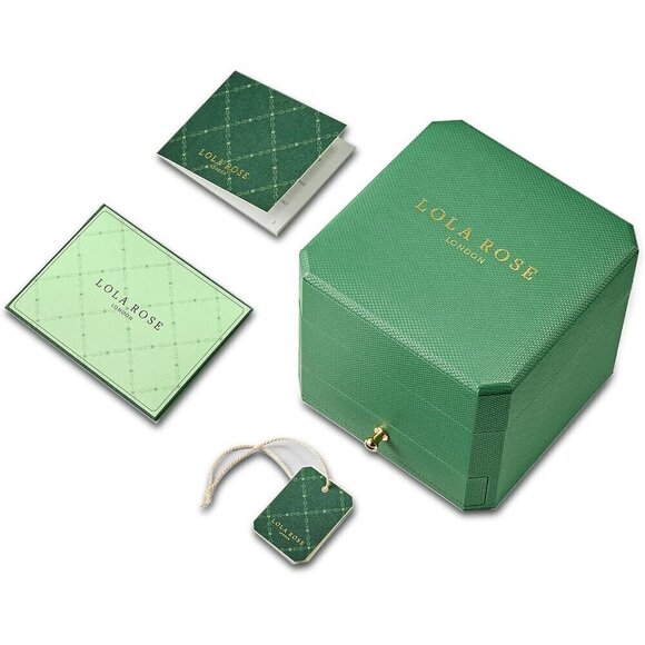 ✨ Lola Rose Wrist Watch Women Green Wrapped Stylish Gift Box Elegant Loved Watch - Picture 5 of 8